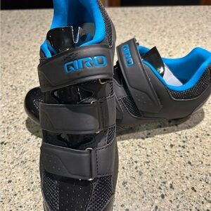 NWT-Giro Cycling Shoe Black Blue 3-strap Road Bike Shoe Unisex